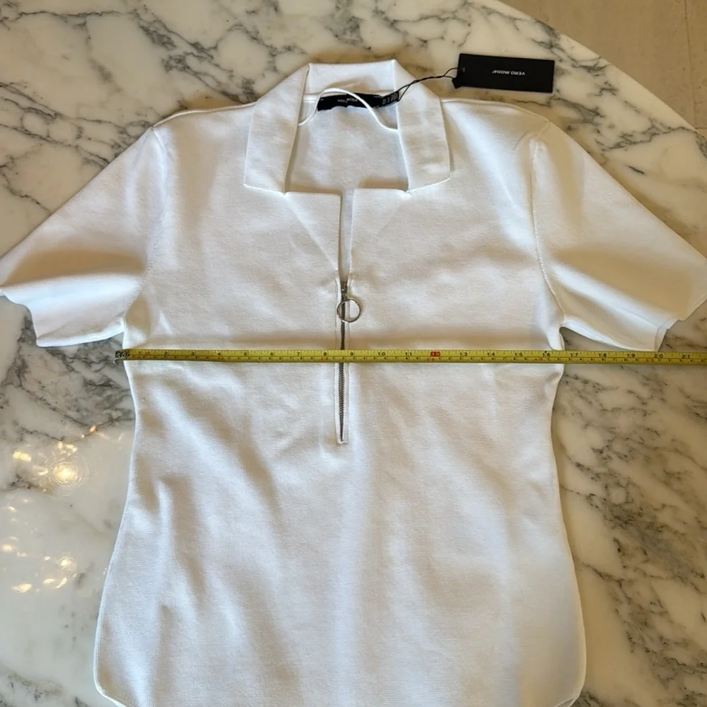 NWT Vero Moda Women Ivory White Bodysuit XL Made In Turkey - Picture 5 of 7